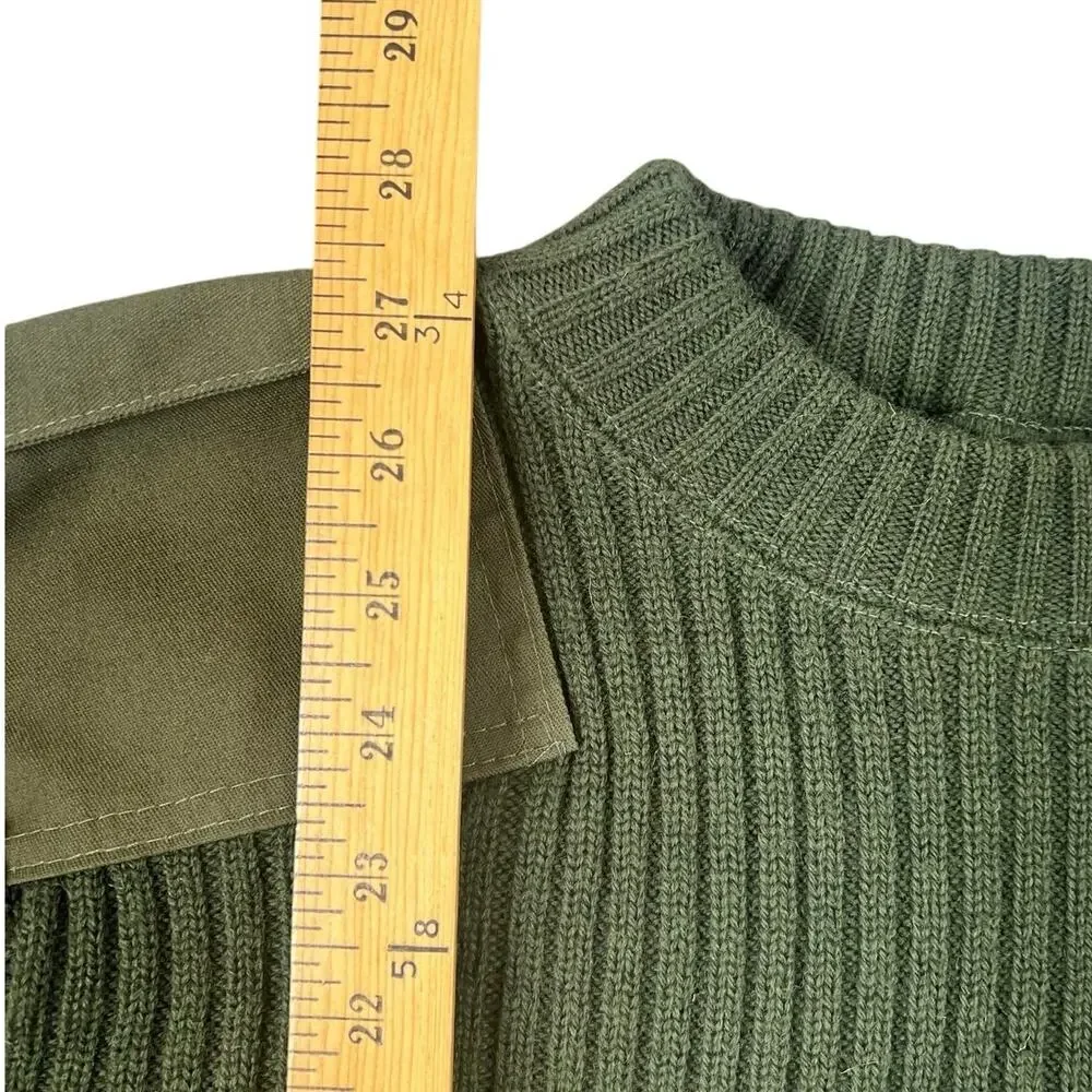 Vintage US Military Commando Sweater 100% Wool Olive Drab Valor Collection - 42